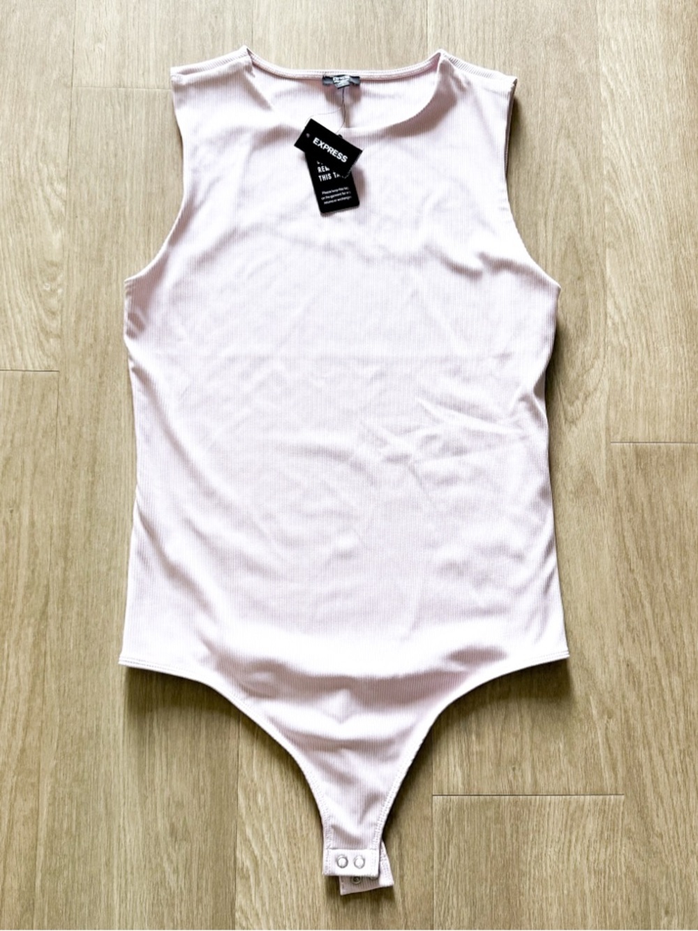 NWT Express Ribbed Sleeveless Bodysuit M